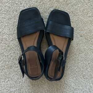 black sandals